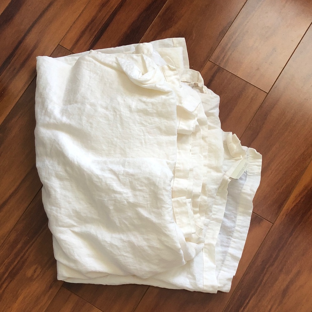 Preston Lane Natural Cotton Linen Shower Curtain